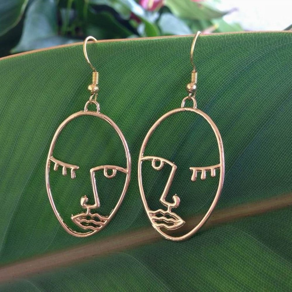 Picasso Face Earrings
